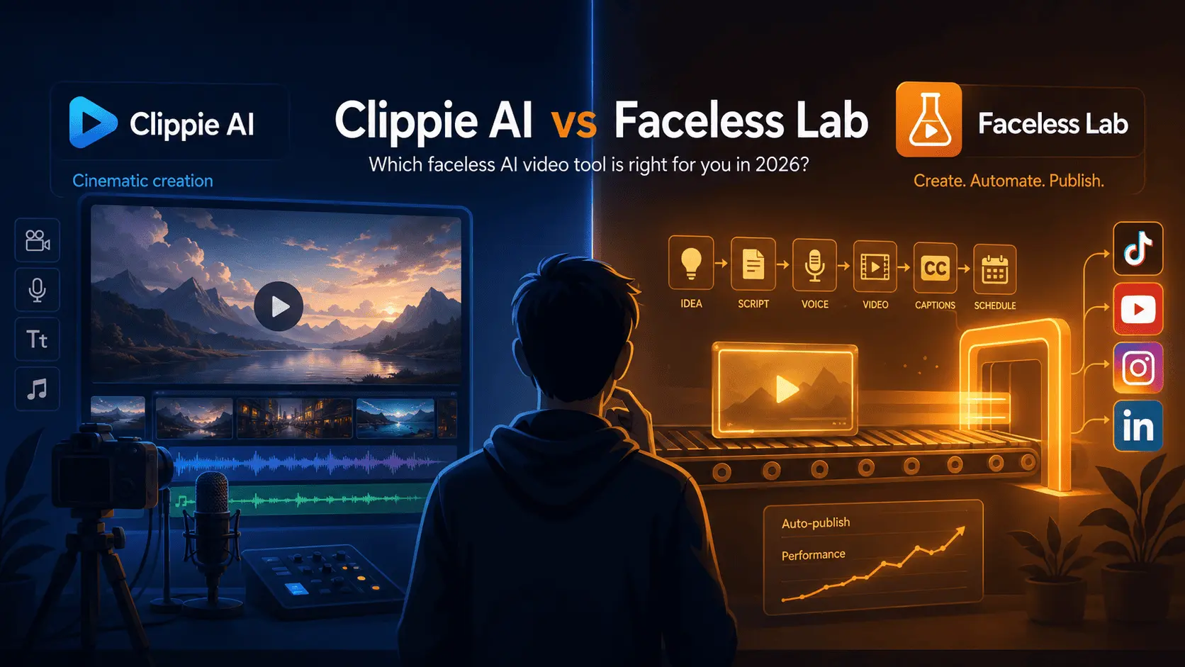 Clippie AI vs Faceless Lab in 2026, Which Faceless Tool Actually Publishes For You?