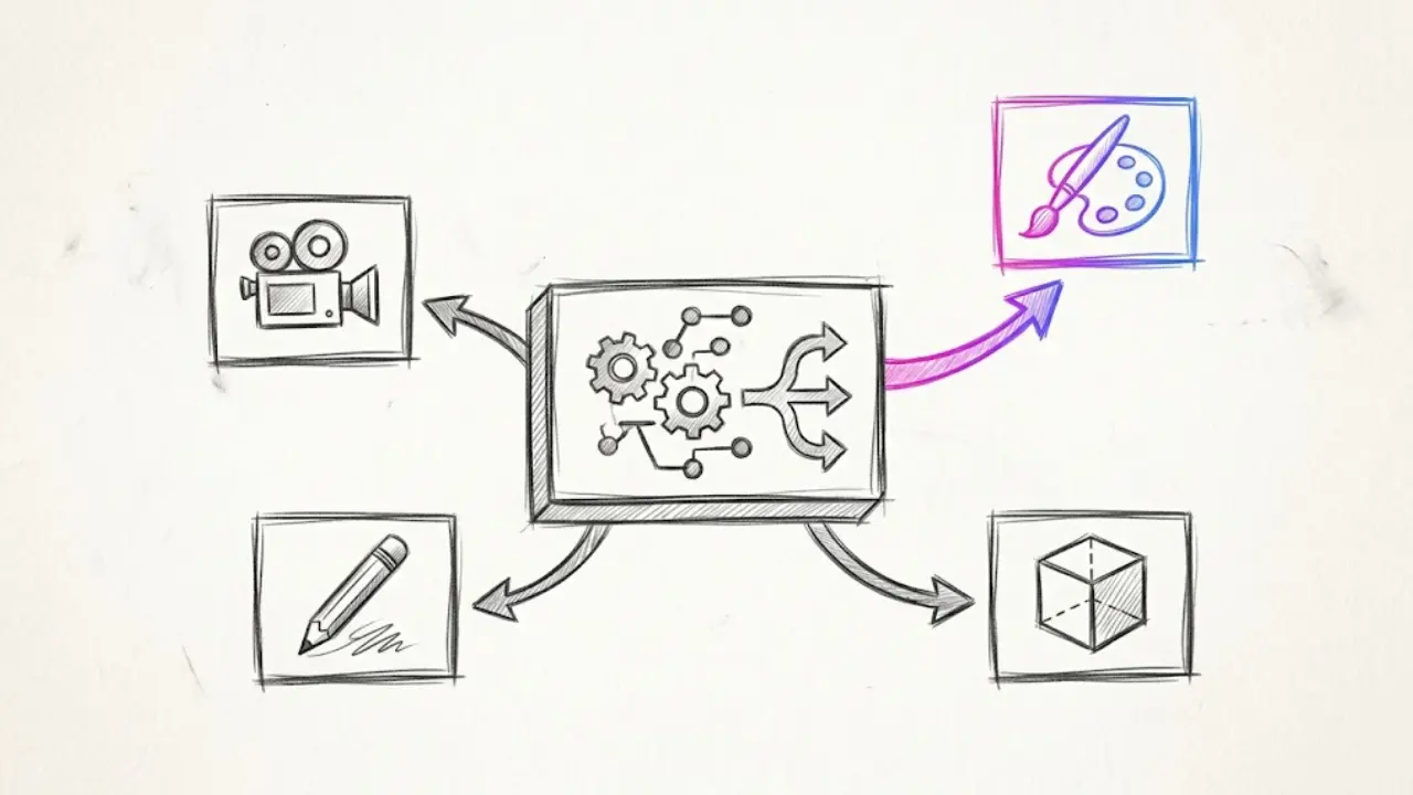 multi-model-ai-video-generation-diagram